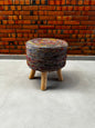 Puff Silk Swirl Stool Grey Multi